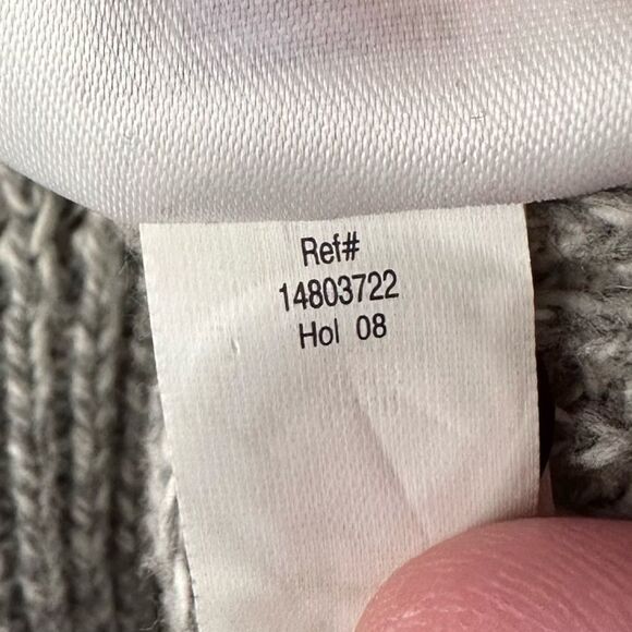 Eddie Bauer Mens Sweater Size Large Pullover Heathered Gray V Neck - Picture 6 of 8